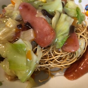 野菜たっぷり皿うどん